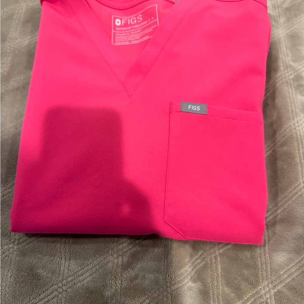 Figs Pink Scrub Top